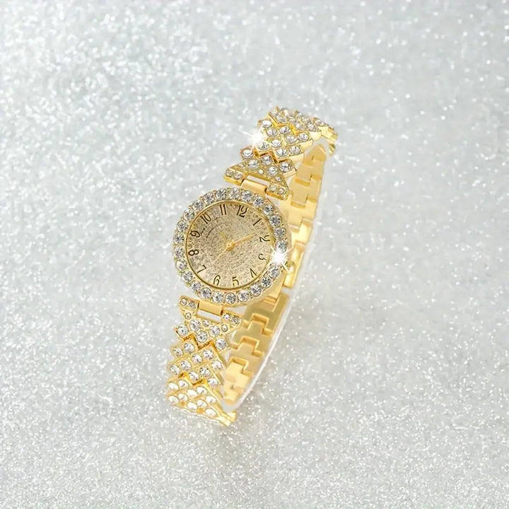 Luxe Radiance Gold Watch &amp; Bracelet Set | Gold
