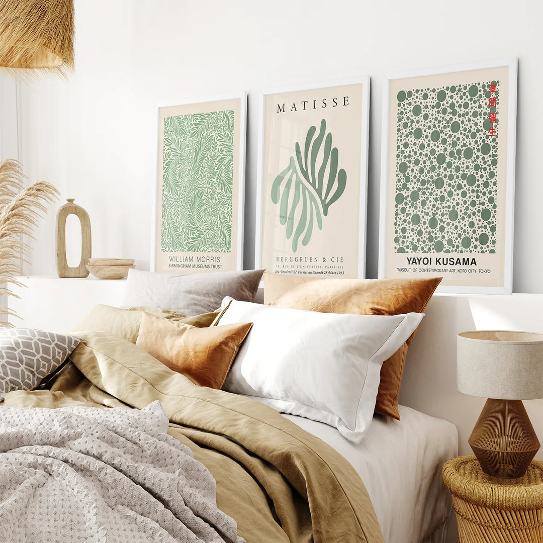Sage Green Matisse Art Print Set of 3 Piece
