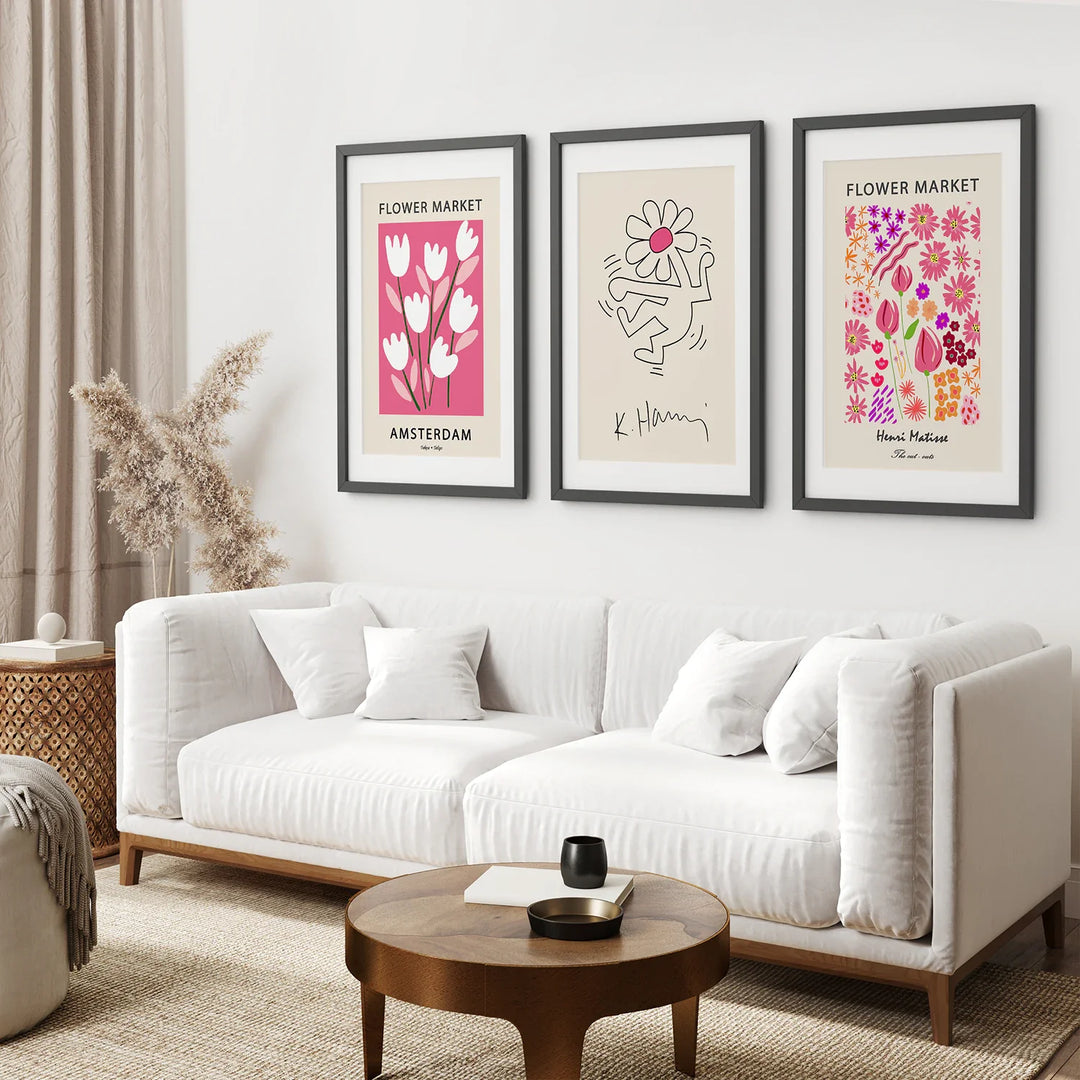 Keith Haring &amp; Matisse Pink Set of 3 Prints