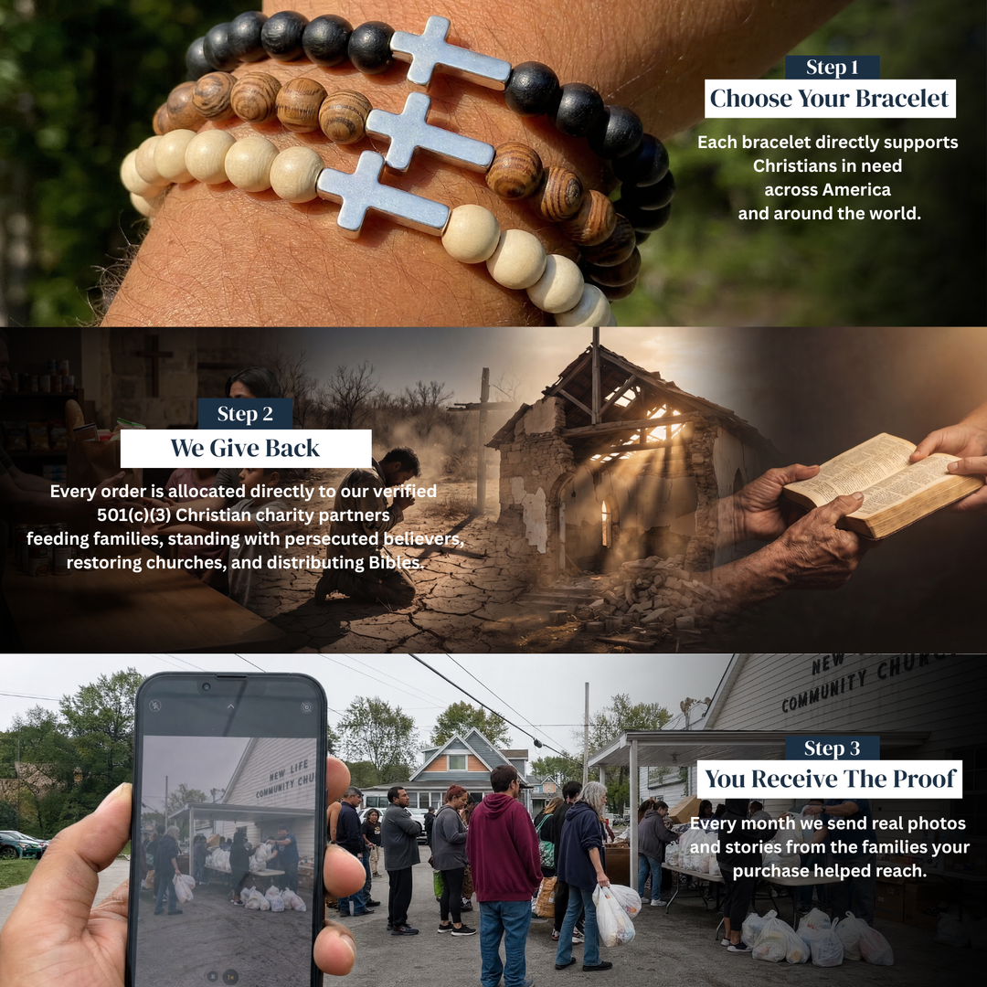 Earth Wood Cross Bracelet