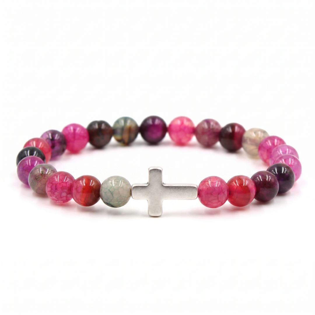 Rose Garden Cross Bracelet