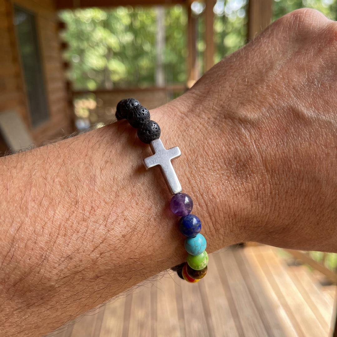 Unity Black Cross Bracelet