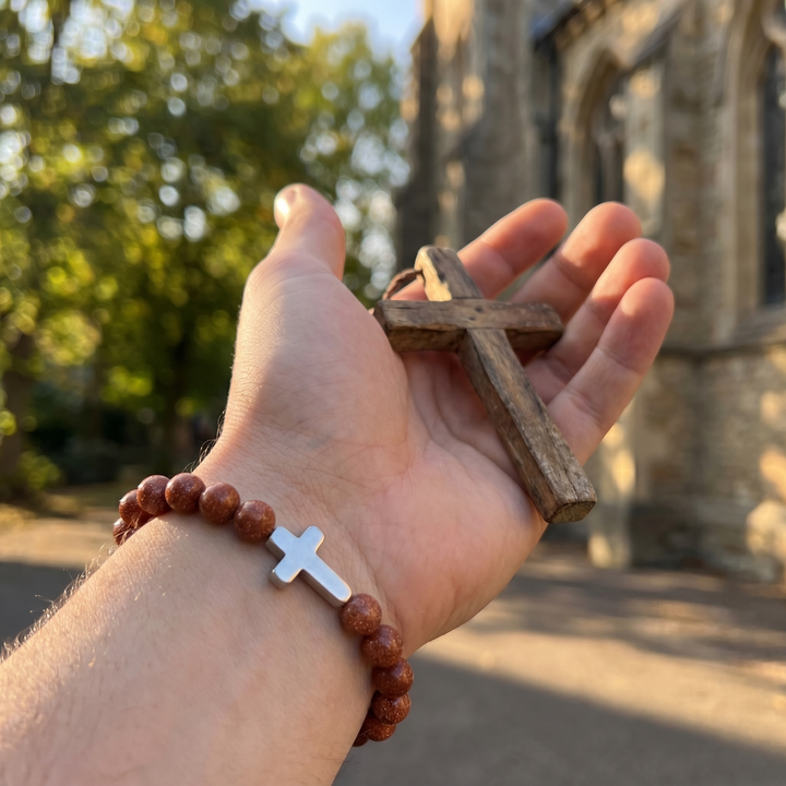 Auburn Cross Bracelet